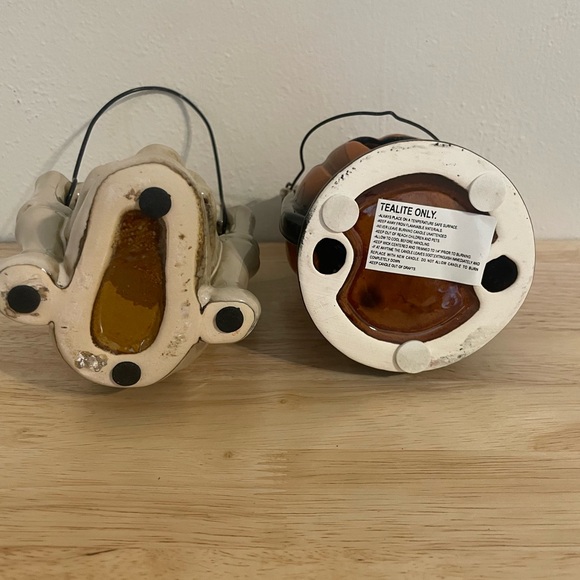 Set Of Vintage Halloween Tea Light Lanterns. Skull And Jack-O-Lantern New - Picture 6 of 7